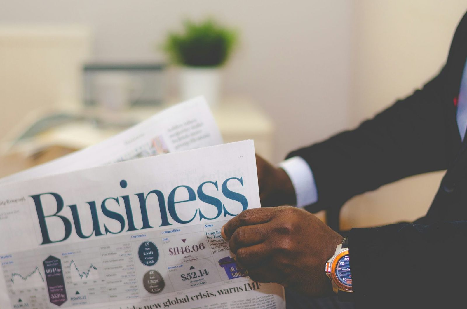 Pagine economiche di un quotidiano